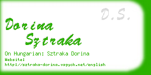 dorina sztraka business card